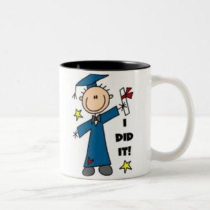 Tasse 2 Couleurs Diplômé de garçon