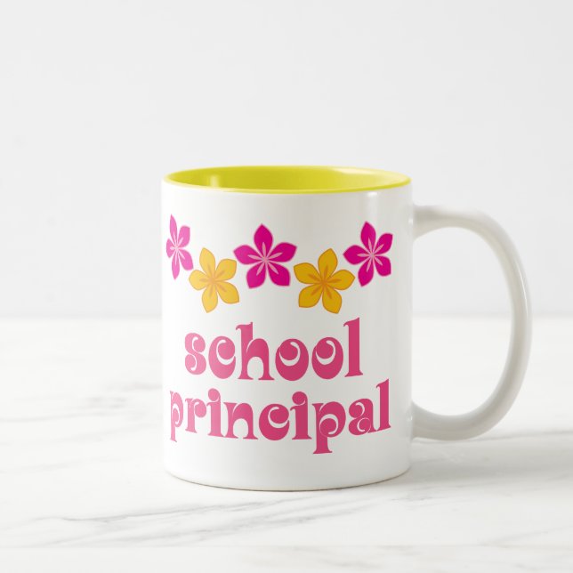Tasse 2 Couleurs Directeur fleuri (Droit)
