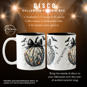 Tasse 2 Couleurs Disco Halloween Citrouille en céramique Musique