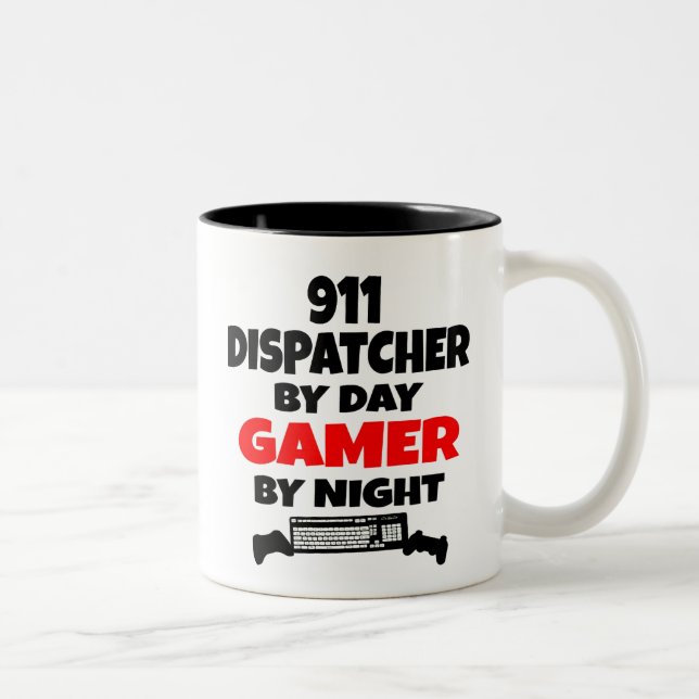 Tasse 2 Couleurs Dispatcher Gamer 911 (Droit)