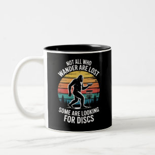 Tasse 2 Couleurs Disque de golf drôle vintage Bigfoot golfeur père