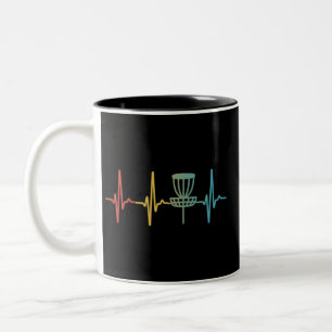 Tasse 2 Couleurs Disque de golf vintage rétro Cadeau de battement d