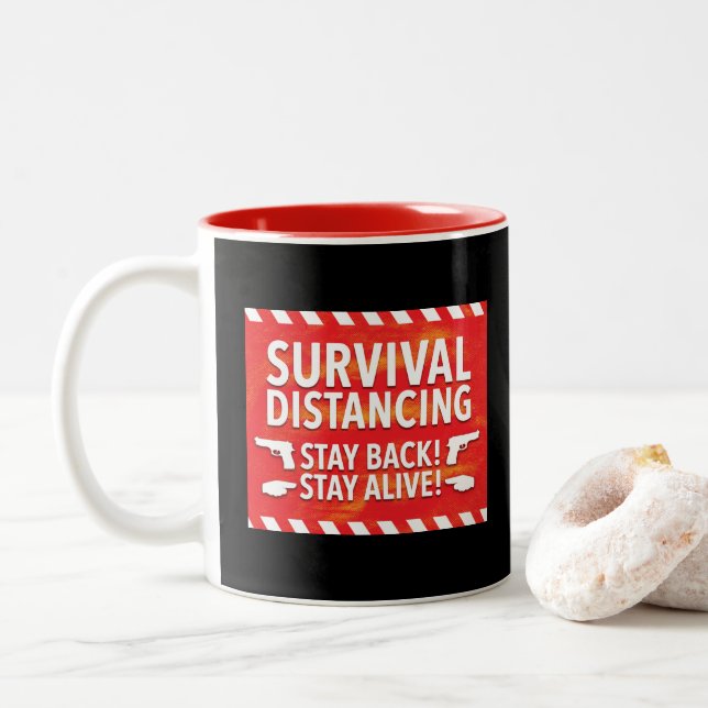 Tasse 2 Couleurs Distances de survie (Avec donut)