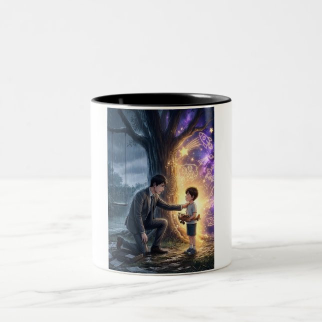 Tasse 2 Couleurs Distant Echoes Inner Child Retro Sci-Fi Magic (Centre)
