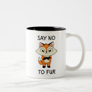 Tasse 2 Couleurs Dites non à Fur - Triste Fox