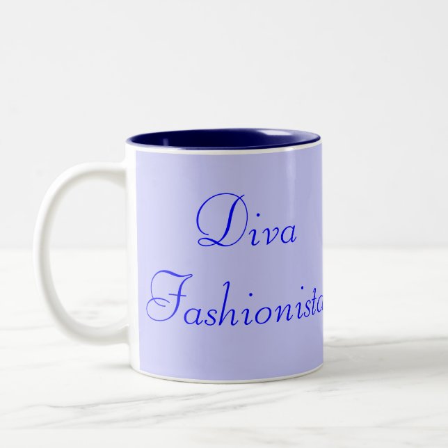 Tasse 2 Couleurs Diva Fashionista En Bleu I (Gauche)