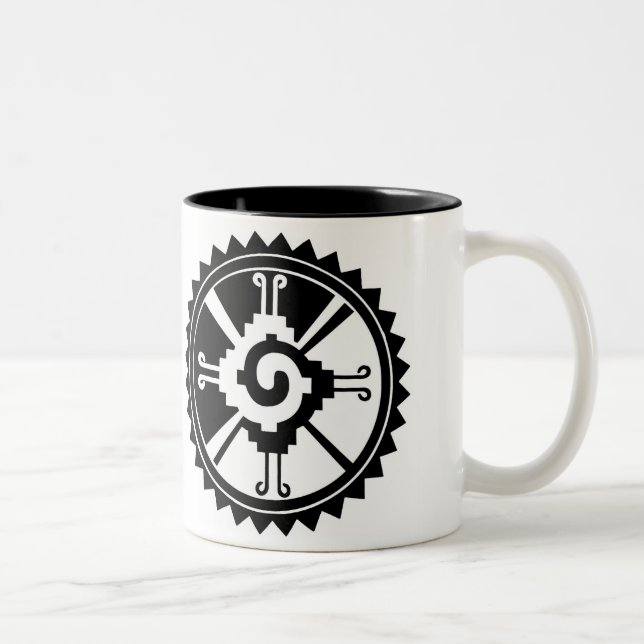 Tasse 2 Couleurs Divinité maya Symbole Hunab Ku (Droit)