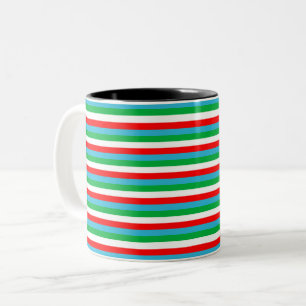 Tasse 2 Couleurs Djibouti Ouzbékistan Guinée équatoriale drapeau ra