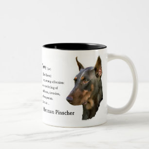 Tasse 2 Couleurs Doberman Pinscher Cadeaux