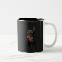 Doberman Pinscher, Carré Mur Horloge T-shirt Butto
