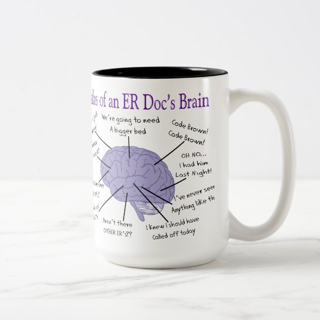 Tasse 2 Couleurs Docteur drôle Physician Gifts d'ER (Droit)