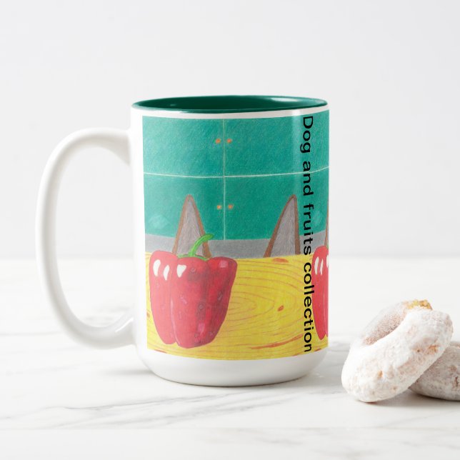 Tasse 2 Couleurs Dog ears and pepper  (Avec donut)