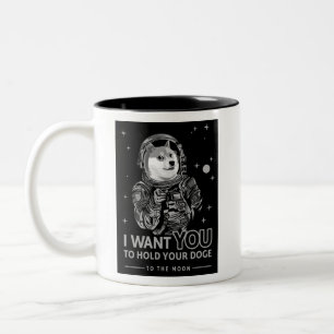 Tasse 2 Couleurs Dogecoin Doge Je Veux Que Tu Sois À La Lune Crypto