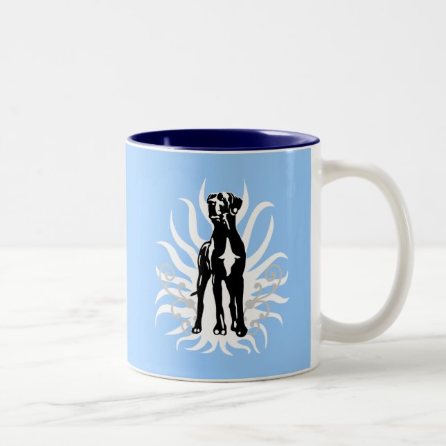 Tasse 2 Couleurs Dogue Allemand étalon (Droit)