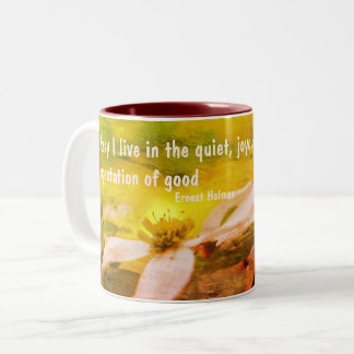 Tasse 2 Couleurs Dogwood Flower Goodness Citation Inspirationnelle