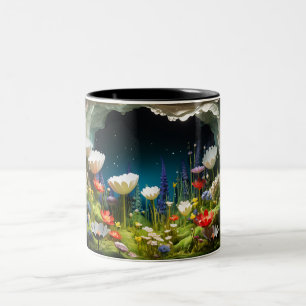 Tasse 2 Couleurs Domaine Fleur sauvage 3D
