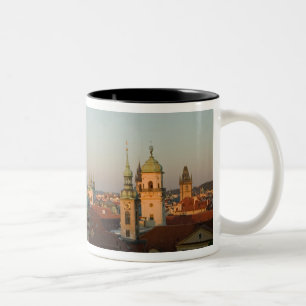 Tasse 2 Couleurs Dôme de l'église Saint-François, Prague, Républiqu