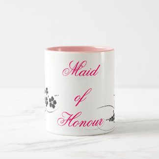 Tasse 2 Couleurs Domestique de rose et de noir d'honneur