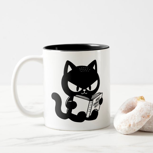 Tasse 2 Couleurs Domination mondiale 2 (Avec donut)