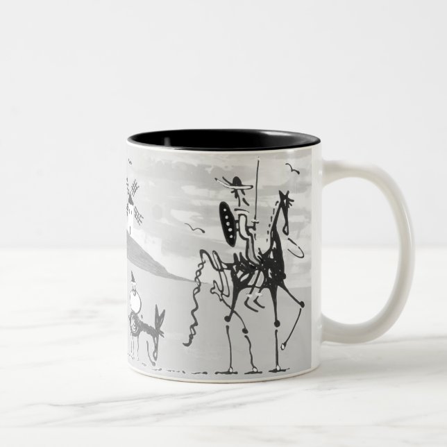 Tasse 2 Couleurs Don Quichotte à deux tons (Droit)