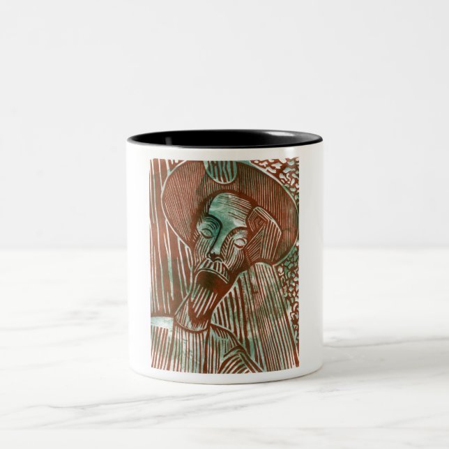 Tasse 2 Couleurs Don Quichotte en vert et Brown (Centre)