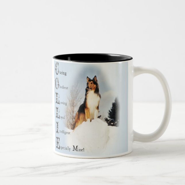 Tasse 2 Couleurs Don Sable Rough Collie (Droit)