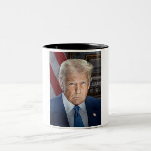 Tasse 2 Couleurs Donald Trump 2025 Portrait du président américain