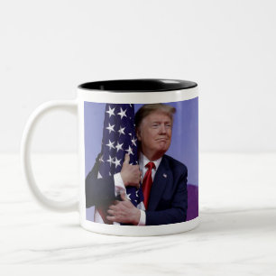 Tasse 2 Couleurs Donald Trump et le drapeau