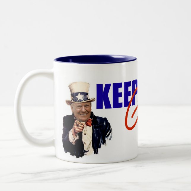 Tasse 2 Couleurs Donald Trump | maintiennent l'Amérique grande (Gauche)