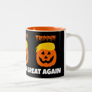 Tasse 2 Couleurs Donald Trumpkin rendent Halloween grand encore
