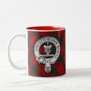 Tasse 2 Couleurs Donnachaidh (Robertson) Red tartan Crest