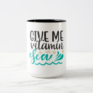 Tasse 2 Couleurs Donnez-moi la mer vitaminée