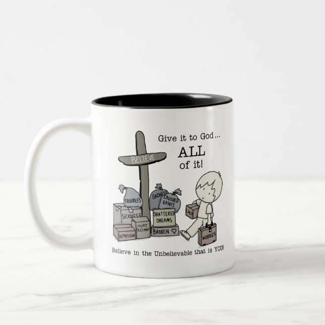 Tasse 2 Couleurs Donnez TOUT à Dieu (Gauche)