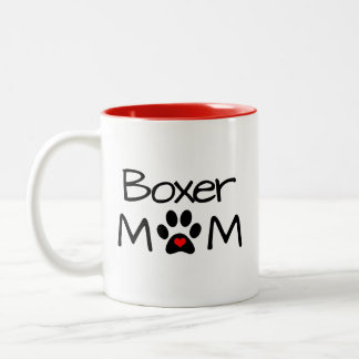 Tasse 2 Couleurs Dons de race de chien, mère de boxe