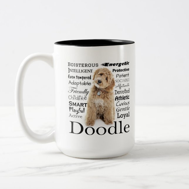 Tasse 2 Couleurs Doodle Dog (Gauche)