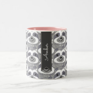 Tasse 2 Couleurs Doodle tendance mignon fentes