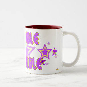 Tasse 2 Couleurs Double problème Purple Yellow Stars Partie 2