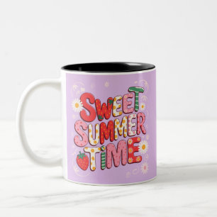 Tasse 2 Couleurs Douce Coquette Été Strawberry Retro Plage 