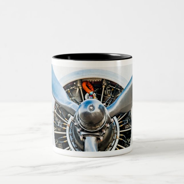 Tasse 2 Couleurs Douglas DC-3 Aircraft. Hélice (Centre)