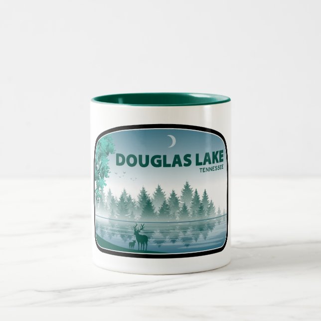 Tasse 2 Couleurs Douglas Lake Tennessee Deer (Centre)