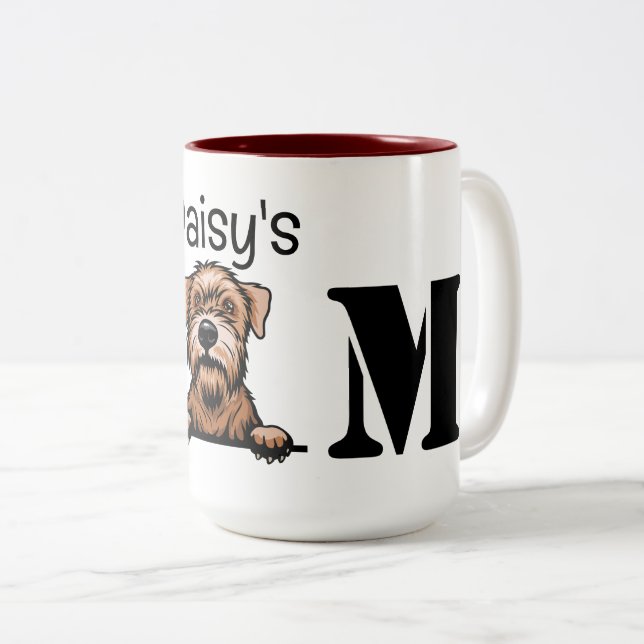 Tasse 2 Couleurs Doux Revêtu Roue Terrier Pékin Maman (Devant droit)