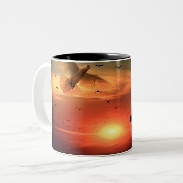 Tasse 2 Couleurs Dove and Cross (Devant gauche)