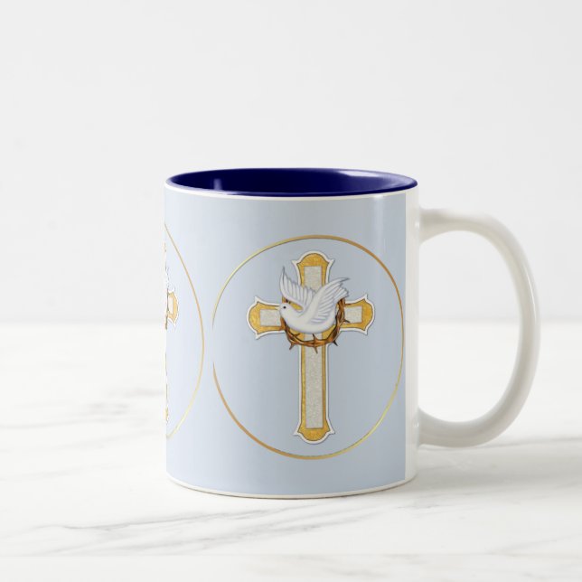 Tasse 2 Couleurs Dove et Croix (Droit)