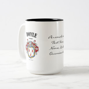 Tasse 2 Couleurs Doyle Family Crest, Traduction & Signification