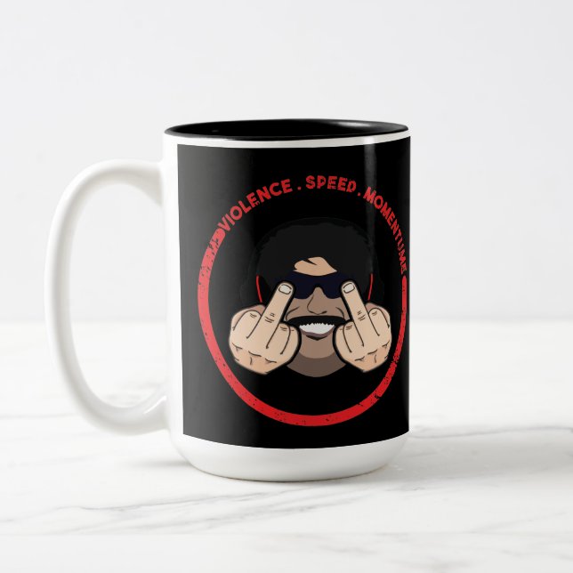 Tasse 2 Couleurs Dr. Manque De Respect Violence Vitesse Momentum T- (Gauche)