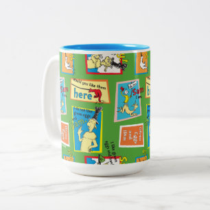 Tasse 2 Couleurs Dr. Seuss Les œufs verts au jambon citations d'his