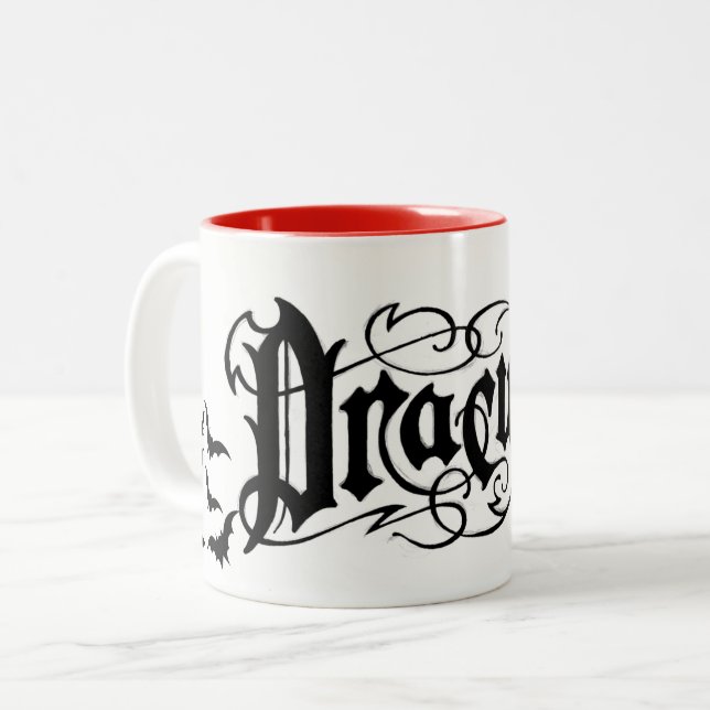 Tasse 2 Couleurs Dracula Halloween (Devant gauche)