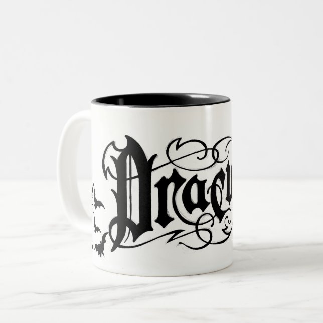 Tasse 2 Couleurs Dracula Halloween (Devant gauche)