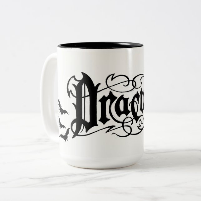 Tasse 2 Couleurs Dracula Halloween (Devant gauche)