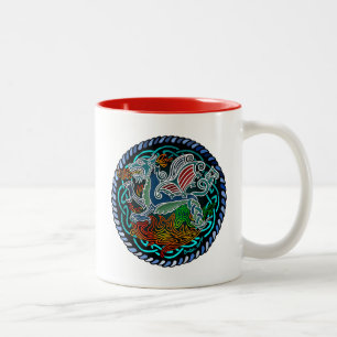 Tasse 2 Couleurs Dragon celtique